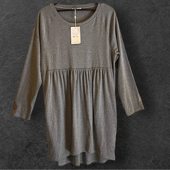 LQBZ Women's Long Sleeve Pleated Casual Babydoll Tunic Dress with Pockets XL - Picture 9 of 13